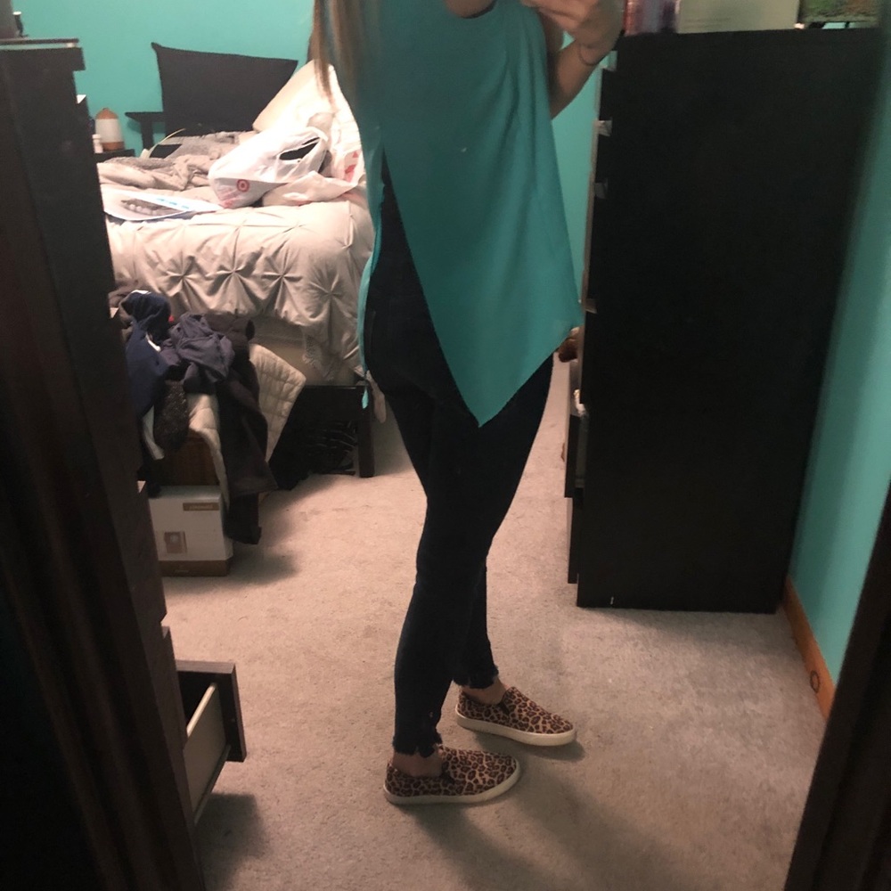 Express teal split back tank - Picture 4 of 4